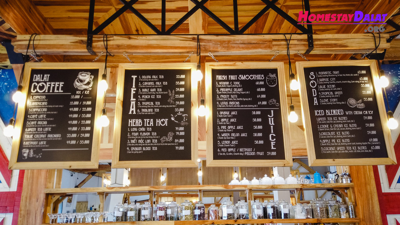 Menu Woodstock Coffee Dalat