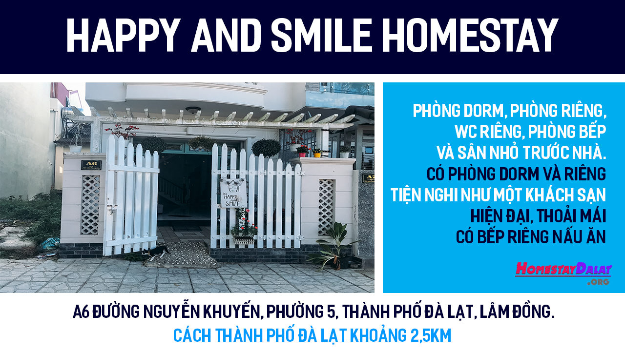 Giới thiệu Happy And Smile homestay Đà Lạt
